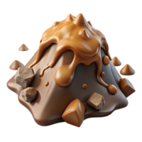 beautiful rustic Mudslide Debris Flow Downhill Motion Isolated Element premium png