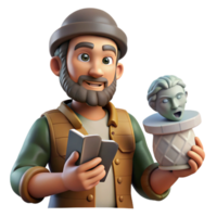 stunning artistic Museum Artifact Restoration Expert at Work authentic png