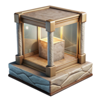 magnificent vintage Museum Display Case Artifact Inside Transparent Background authentic png