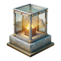 serene rustic Museum Exhibit Case Lit From Above Transparent Background authentic png