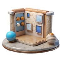 magnificent creative Museum Exhibit Interactive Display Transparent Background detailed png