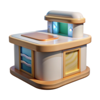 elegant abstract Museum Visitor Information Desk Transparent Background authentic png