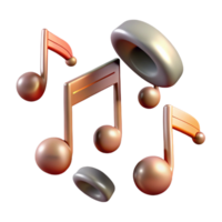wonderful minimalist Music Notes Floating Transparent Background premium png