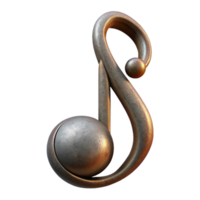 impressive minimalist Music Note Symbol Treble Clef Isolated Element Transparent Background high quality png