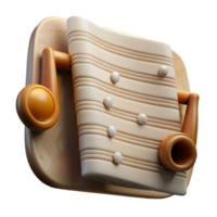 wonderful abstract Music Score Classical Style Transparent Background high resolution png