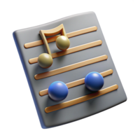 elegant abstract Music Sheet Lines and Spaces Isolated Element Transparent Background detailed png