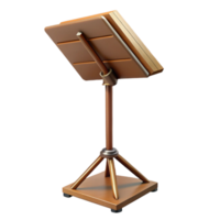 beautiful rustic Music Stand Base Tripod Design Isolated Cutout with Realistic Shadows high quality png