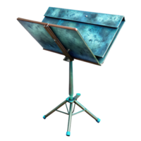 impressive artistic Music Stand Folding Design Metal Frame Transparent Background png