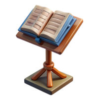 dramatic classic Music Stand Open Book Rest Transparent Background Cutout genuine png
