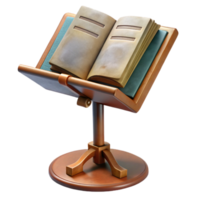 stunning artistic Music Stand Open Book Rest Transparent Background Cutout professional png