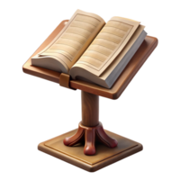 impressive abstract Music Stand Open Book Rest Transparent Background Cutout png