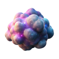 beautiful artistic Nebula Cloud with Colorful Gases Cutout on Transparent Background authentic png