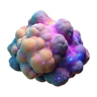 magnificent classic Nebula Cloud with Colorful Gases Cutout on Transparent Background exclusive png