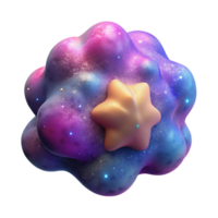 extraordinary minimalist Nebula Colorful Cloud Formation Transparent Background genuine png