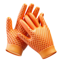 magnificent abstract Neon Orange Fishnet Gloves Cutout Transparent Background genuine png