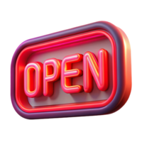 serene rustic Neon Sign Open Sign Red Transparent Background genuine png