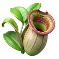 serene creative Nepenthes Bicalcarata Fanged Pitcher Plant Two Fangs Cutout Isolated high resolution png