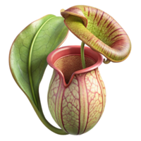 extraordinary abstract Nepenthes Truncata Truncate Pitcher Plant Wide Peristome Cutout Isolated authentic png