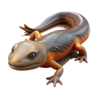beautiful minimalist Newt Swimming in Pond Isolated png