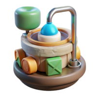 wonderful rustic Nft System with Nutrient Reservoir Isolated Element detailed png