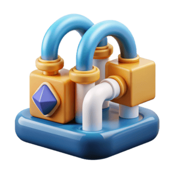 lindo artístico nft sistema com água fluxo isolado Cortar fora genuíno png