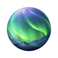 stunning abstract Northern Lights Aurora Borealis Isolated high quality png