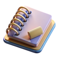 elegant classic Notebook Spiral Bound Open Isolated Element authentic png