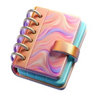 beautiful abstract Notebook Spiral Bound Transparent Background high resolution png