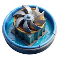 serene modern Ocean Current Turbine Array Layout Illustration Isolated genuine png