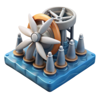 magnificent rustic Ocean Current Turbine Array Layout Illustration Isolated original png