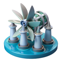 elegant abstract Ocean Current Turbine Array Layout Illustration Isolated genuine png