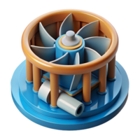 beautiful abstract Ocean Current Turbine Support Structure with Stable Design genuine png