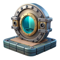 stunning abstract Ocean Floor Observatory Entrance Hatch Transparent Background with Secure Locking detailed png
