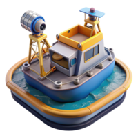 extraordinary minimalist Ocean Floor Seismic Survey Equipment Detailed Render Cutout high quality png