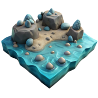 wonderful rustic Ocean Floor with Rocks Element high resolution png