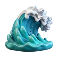 dramatic classic Ocean Waves Crashing Isolated Element high quality png