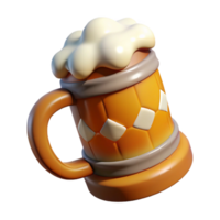 elegant abstract Oktoberfest Beer Mug with Handle Transparent Background high resolution png