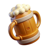 serene abstract Oktoberfest Beer Mug with Handle Transparent Background authentic png