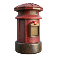 beautiful creative Old Post Box with Mail Slot Isolated authentic png