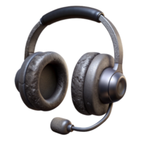 magnificent artistic Old Telephone Operator Headset Black Color high quality png