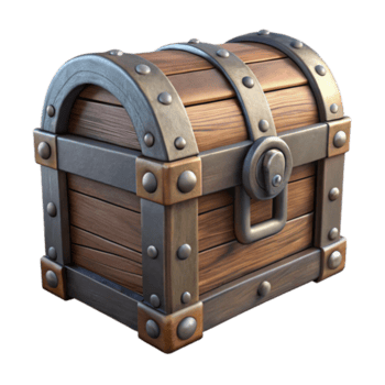 impressionante criativo velho de madeira peito metal fechos isolado genuíno png