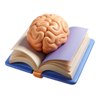 extraordinary traditional Open Book with Brain Symbol Isolated Element authentic png