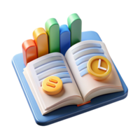 impressive traditional Open Book with Financial Data Transparent premium png