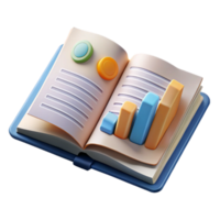 elegant artistic Open Book with Financial Data Transparent genuine png
