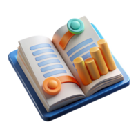 magnificent modern Open Book with Financial Data Transparent original png