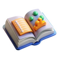 impressive classic Open Book with Financial Data Transparent original png