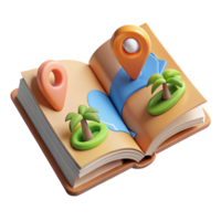 extraordinary rustic Open Book with Travel Destinations Transparent Cutout authentic png