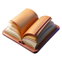 serene rustic Open Book with Turning Pages Cutout original png