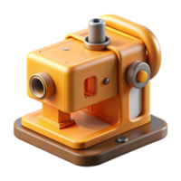 wonderful abstract Orange Automated Cutting Machine Isolated png