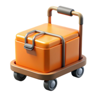 extraordinary contemporary Orange Automated Guided Cart Transparent Background original png